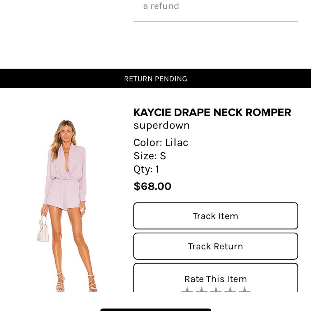 Drape neck Kacie Romper - Superdown NWT